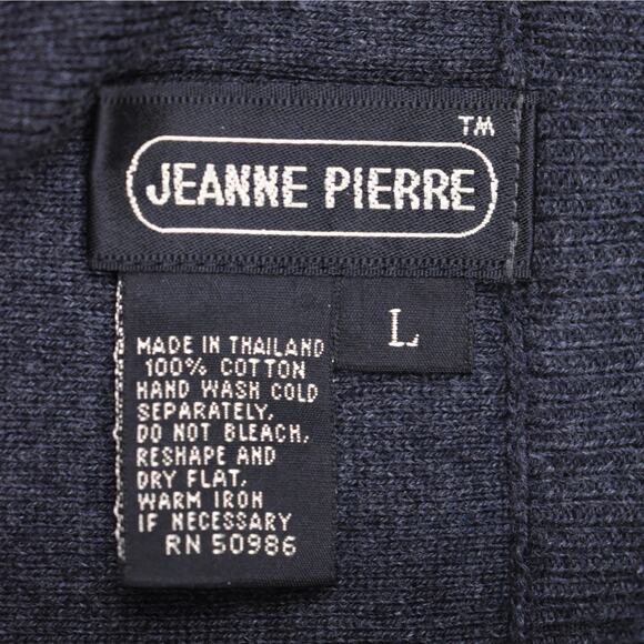 Vintage Jeanne Pierre charcoal gray cotton sweater knit maxi skirt size large - Picture 3 of 5